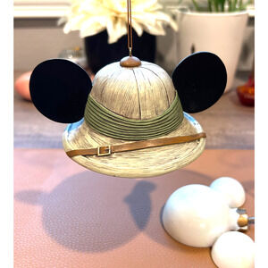 Walt Disney World Animal Kingdom Mickey Mouse Safari Hat Ears Christmas Ornament